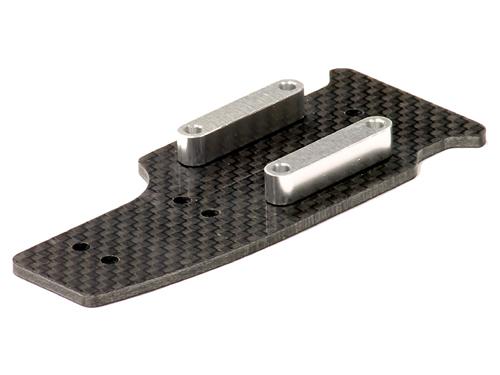 T8256SILVER Machined Carbon Center Skid Plate for OFNA 1/10 Hyper 10SC - Image 1