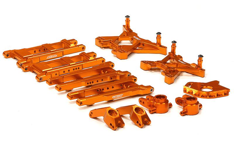 T8580ORANGE Billet Machined Suspension Set for 1/10 Stampede 4X4 & Slash 4X4 (non-LCG) - Image 1