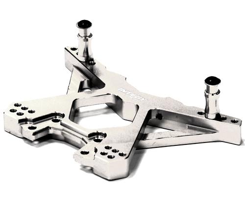 T8582SILVER Billet Machined Rear Shock Tower for 1/10 Stampede 4X4 & Slash 4X4 6838 - Image 1