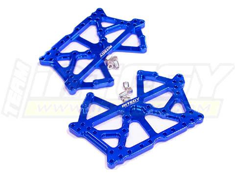 T8608BLUE Billet Machined Alloy Main Chassis Set for Tamiya CR01 - Image 1