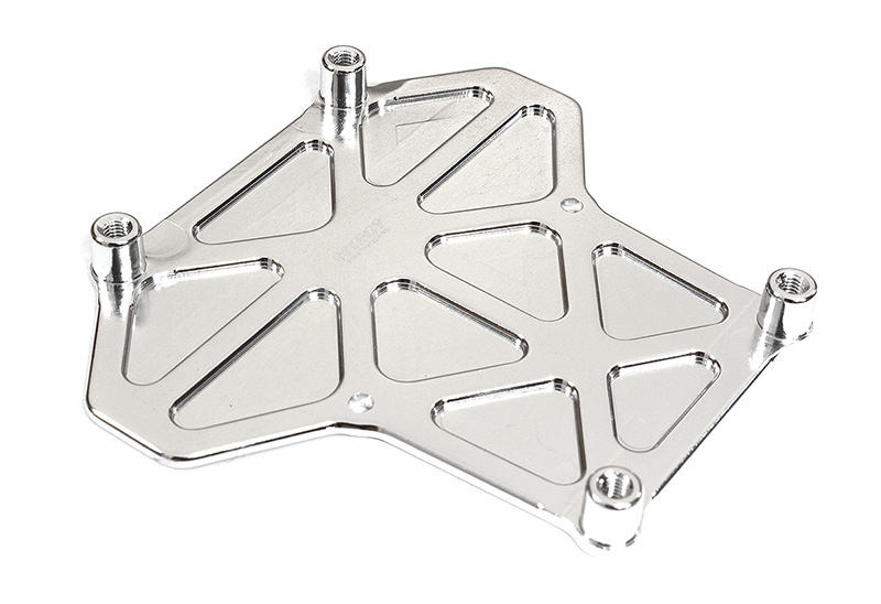 T8623SILVER Billet Machined Alloy Middle Under Cover for Tamiya CR01 - Image 1