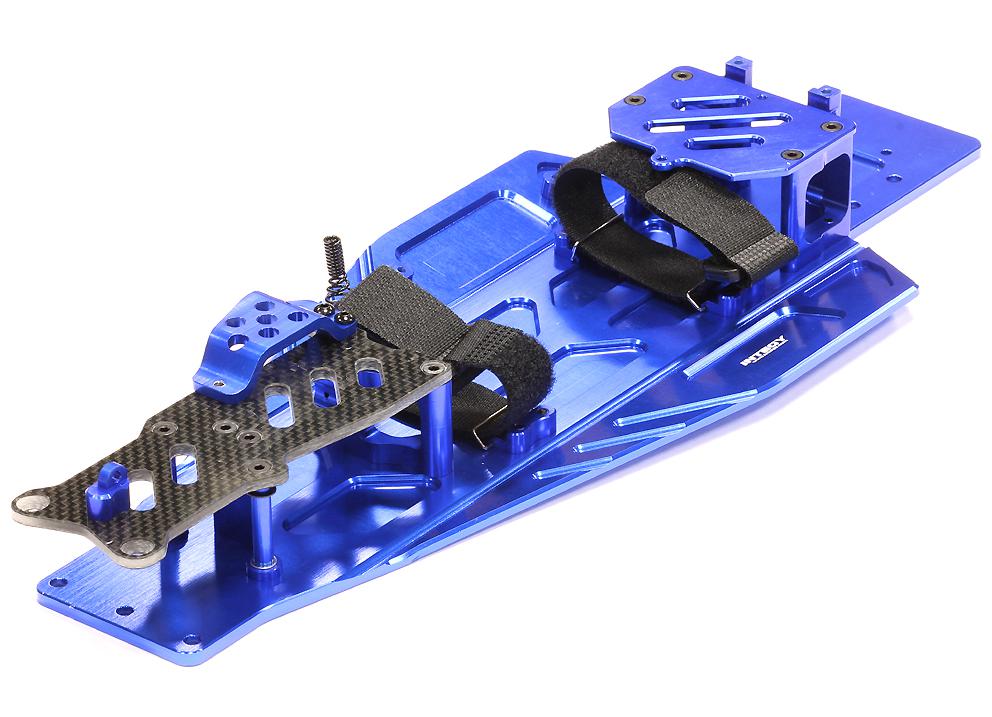 T8655BLUE Performance Conversion Chassis Kit for Traxxas 1/10 Rustler 2WD & Bandit VXL - Image 1