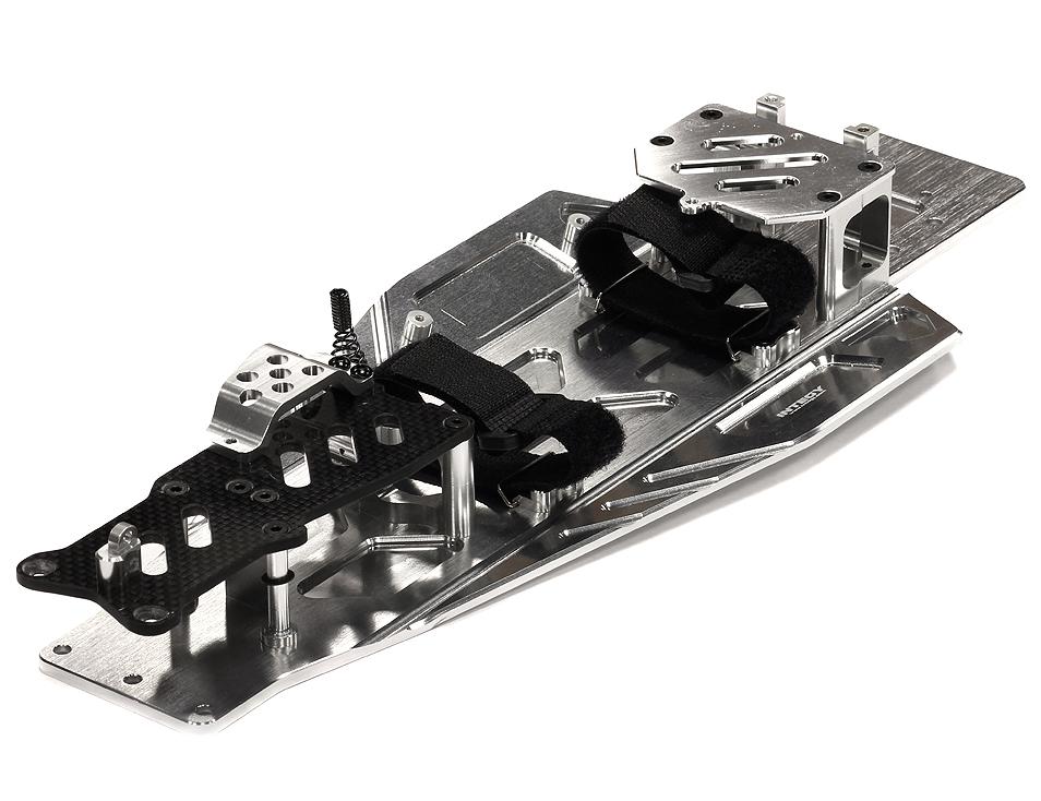 T8655SILVER Performance Conversion Chassis Kit for Traxxas 1/10 Rustler 2WD & Bandit VXL - Image 1