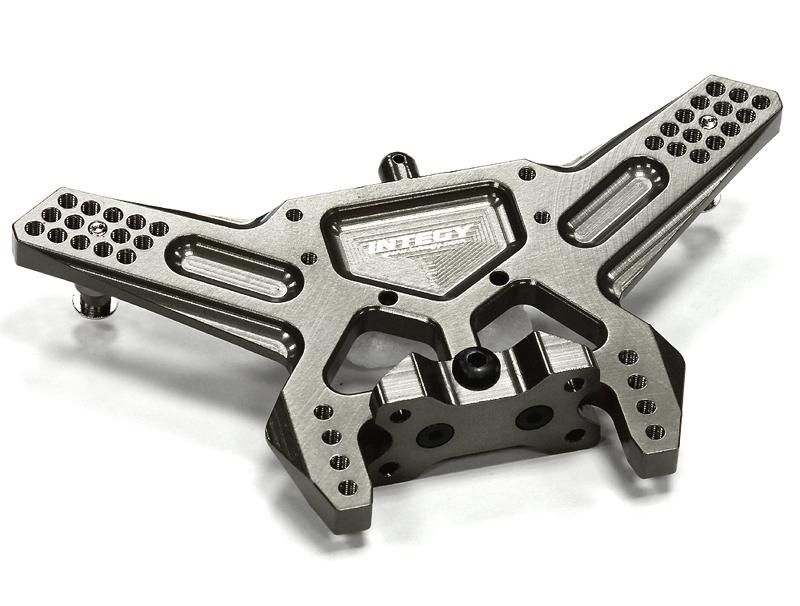 T8672GREY Grey Billet Machined Rear Shock Tower for Traxxas 1/10 Slash 2WD 3638 - Image 1