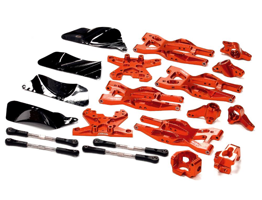 T8695RED Red Billet Machined Suspension Upgrade Kit for HPI 1/10 Bullet MT & Bullet ST - Image 1