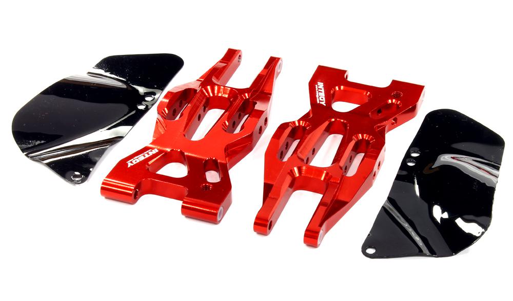T8696RED Billet Machined Front Lower Suspension Arm for HPI 1/10 Bullet MT & Bullet ST - Image 1