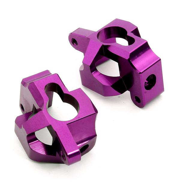 T8700PURPLE Billet Machined Caster Blocks (2) for HPI 1/10 Bullet MT & Bullet ST - Image 1