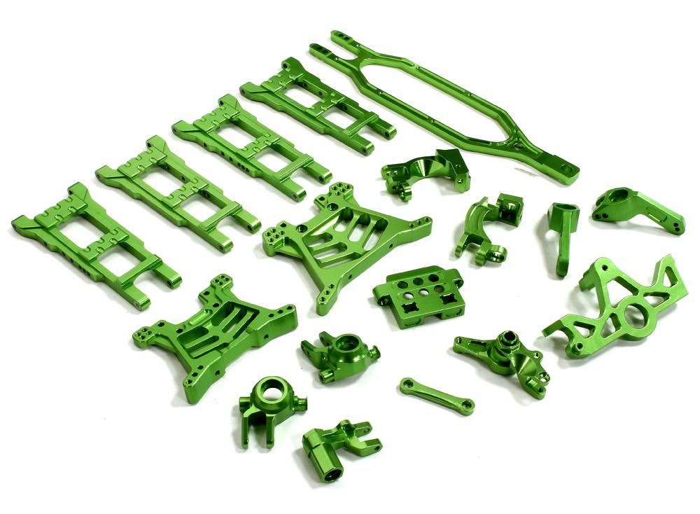 T8713GREEN Billet Machined T3 Complete Conversion Kit for 1/10 Slash 4X4 (non-LCG) - Image 1