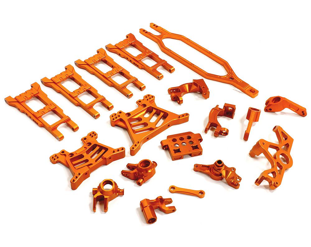 T8713ORANGE Billet Machined T3 Complete Conversion Kit for 1/10 Slash 4X4 (non-LCG) - Image 1