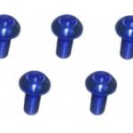 M3 x 6 AL7075 Button Head Hex Socket - Machine (5 Pcs) Blue