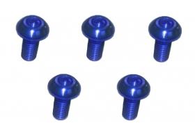 TS-BSM306ALBU M3 x 6 AL7075 Button Head Hex Socket - Machine (5 Pcs) Blue - Image 1