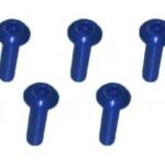 M3 x 10 AL7075 Button Head Hex Socket - Machine (5 Pcs) Blue
