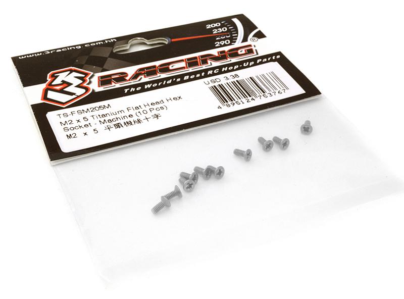TS-FSM205M M2 x 5 Titanium Flat Head Hex Socket - Machine (10 Pcs) - Image 1
