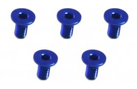 TS-FSM306ALBU M3 x 6 AL7075 Flat Head Hex Socket - Machine (5 Pcs) Blue - Image 1